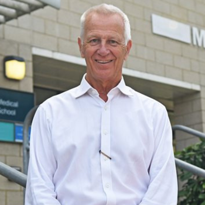 Portrait photo of Prof Malcolm Reed, Dean of BSMS, standing outside the Medical Teaching Building